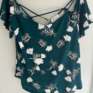 Kaileigh Green Floral Women's Top
